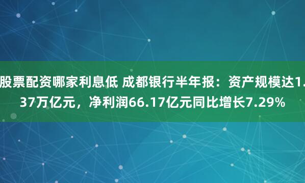 股票配资哪家利息低 成都银行半年报：资产规模达1.37万亿元，净利润66.17亿元同比增长7.29%